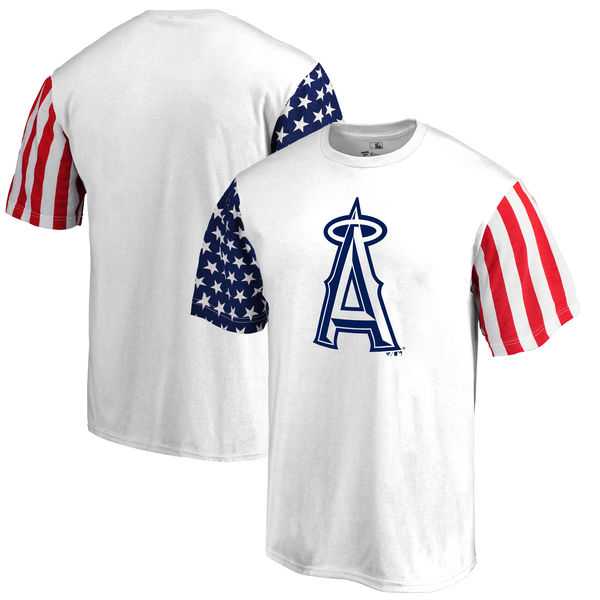 Men's Los Angeles Angels of Anaheim Fanatics Branded Stars & Stripes T-Shirt White FengYun,We sell and wholesale Men's Los Angeles Angels of Anaheim Fanatics Branded Stars & Stripes T-Shirt White FengYun on line form chian!
